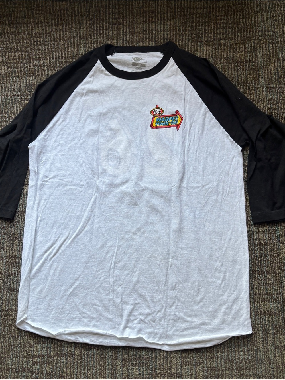 NEW VANS Warped Tour Unisex Baseball T-shirt Merch T Shirt Emo 2026 L - with Bag - Picture 5 of 8
